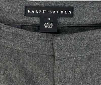Брюки Ralph Lauren Black Label 8 шерстяные кашемировые серые прямые штанины - Изображение 1 из 4