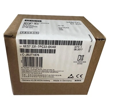 6ES7231-7PC22-0XA0 New Sealed Siemens PLC Module 6ES7231-7PC22-0XA0 - Image 1 of 4