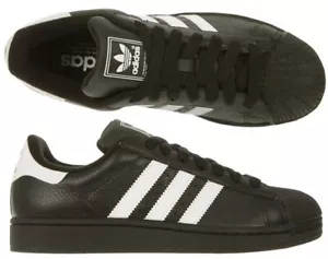 Adidas Superstar Size 14-17 Foundation Black Retro Classic Casual Trainers - Picture 1 of 5