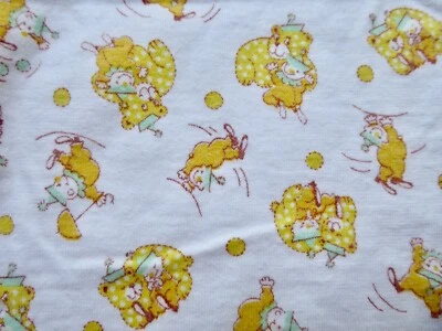 "Sábana bajera vintage Carter's Yellow Bears Clowns Circus 16 X 32""" Foto 1 de 4