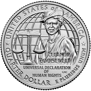 2023 P D S - Eleanor Roosevelt Proof Cameo / BU - American Women Quarters - Picture 1 of 4