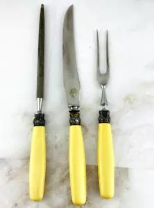 Vintage Lamson & Goodnow Stain Proof Serving Fork And Knife Set - Picture 1 of 4