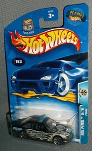 Hot Wheels 2003 #163 Roll Patrol #5 of 10 Police Car Black Flames 10SPs 57151 - Picture 1 of 2