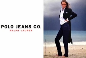 Ralph Lauren Tanga Moreau 1997 USN Polo Jeans Co. moda anuncio de revista de 3 páginas  - Imagen 1 de 2