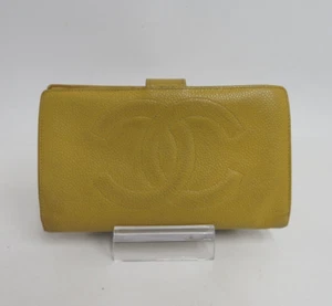 Authentic CHANEL CC Leather Bifold Long Wallet  #37605 - Picture 1 of 19