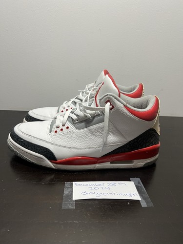 Taglia 14 Air Jordan 3 Retro 2007 Rosso Fuoco