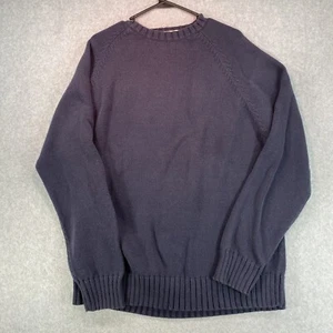 Old Navy Sweater Men’s XL Navy Blue Crew Neck Pullover Cotton - Picture 1 of 7