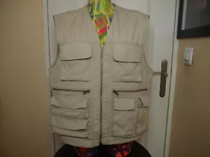 GILET VINTAGE GANT EN COTON BEIGE - TAILLE XL - Imagen 1 de 15