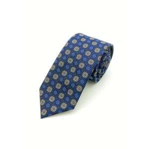 Corbata de seda azul marino y bolsillo cuadrado caja de regalo - Imagen 1 de 3