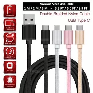 Cavo di ricarica per Samsung Galaxy M31s caricatore USB tipo C cavo dati intrecciato - Foto 1 di 21