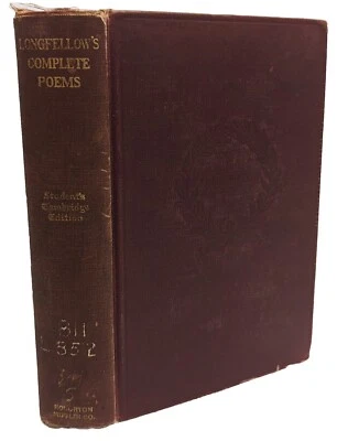 1922 Cambridge University Poets Student Edition Henry Longfellow Poetry - Image 1 of 4