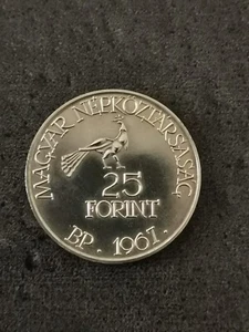 25 FORINT ARGENT 1967 BP. ZOLTAN KODALY 15000 EX. HONGRIE / HUNGARY SILVER - Picture 1 of 3