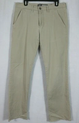 Pantalones chinos BKE Denim Jake caqui frente plano 32 x 33 uniforme elástico informales de trabajo Foto 1 de 4