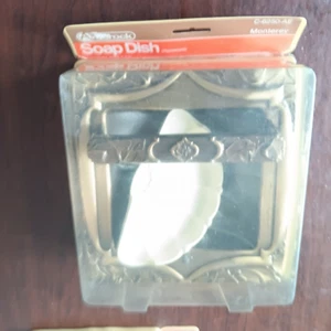 NOS Amerock Monterey Antique Brass Recessed Soap Dish-Bathroom Shower-NIB - Picture 1 of 3