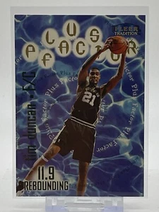 1998-99 Fleer Tradition Plus Factor Card #141 Tim Duncan F/C San Antonio Spurs - Picture 1 of 2