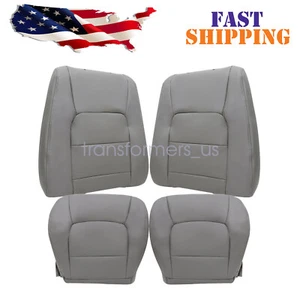 Fits 1998-2007 Lexus LX470 Driver & Passenger Bottom Top Leather Seat Cover Gray - Picture 1 of 15