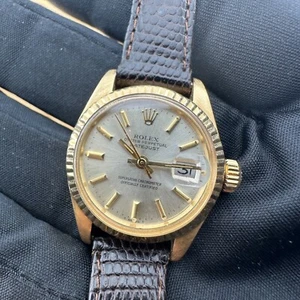 Orologio donna Rolex Lady-Datejust 6916 25mm 18k yellow fully original - Foto 1 di 14