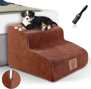 Myiosus Dog Stairs for Bed/Sofa, 2-Steps High Density Foam Pet Stairs, Easy Dog - Picture 1 of 6