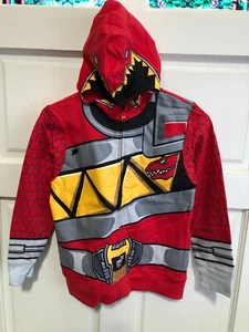 $38 NEW BOYS POWER RANGERS-DINO SUPER CHARGED HOODIE SIZE 7 - Picture 1 of 4