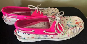 SPERRY TOPSIDER MUJER TALLA. ZAPATOS 7 1/2 M, DISEÑO MILLY, CONFETTI ROSA INTENSO - Imagen 1 de 7