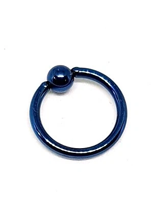 Кольцо для тела 8 мм пирсинг BCR 16 калибр 3 мм шарик кромка нос ухо интимный g23 титан - Изображение 1 из 4