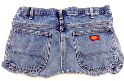 Delantal Corte Hecho a Mano Dickies Azul Denim Talla 35" Cintura (Appx) Servidor/Camarera Foto 1 de 4