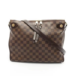 LOUIS VUITTON Duomo Crossbody Shoulder Bag N41425 Damier Canvas Leather Ebene LV - Picture 1 of 11