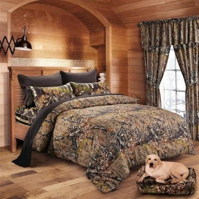 7 PC NATURAL KING SIZE MIXED COLOR CAMO COMFORTER BLACK SHEETS CAMOUFLAGE - Image 1 of 4