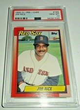 1990 O-Pee-Chee OPC by Topps #785 JIM RICE Boston Red Sox HOF PSA 10 GEM MINT 