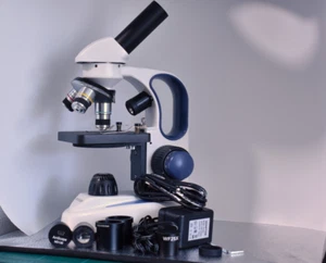 NEW OOB AmScope 40X-1000X 3 Objective Compound Microscope w/ Camera M158 - Picture 1 of 6