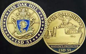 USS Oak Hill LSD 51 Nation's Protector Navy Challenge Coin - Picture 1 of 3