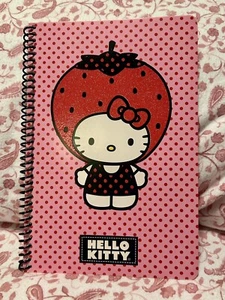 Hello Kitty Strawberry Notebook 6 X 9 Inches 60 Sheets Wide Ruled - Picture 1 of 2