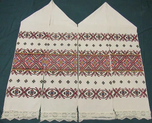 A pair of vintage Embroidered Ukrainian rushnik towel folk handmade №343 - Picture 1 of 8