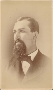 CDV Antik Foto Carte de Visite Hübscher Mann Spitzbart Baston Newport NH - Bild 1 von 5