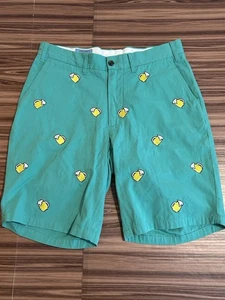 Castaway Nantucket Shorts Beer Mug Embroidered Green Mens Size 32 - Picture 1 of 5
