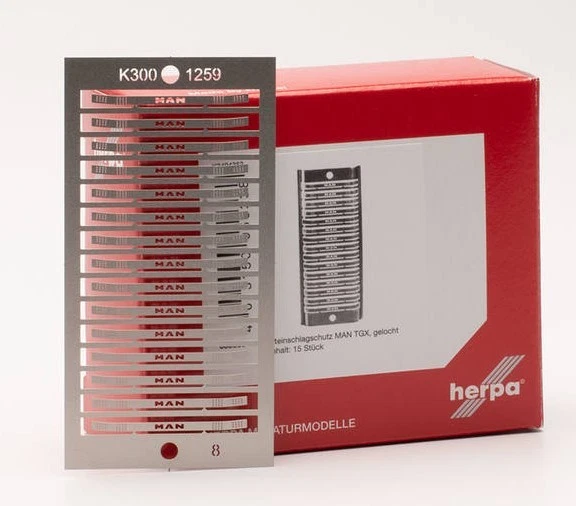 HERPA, Protezione antischegge perforata per MAN TGX 15 pezzi, 1/87,  HER055338 - Immagine 1 di 1