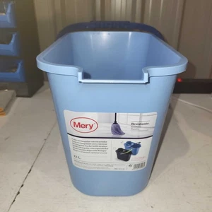 Mery Rectangular Bucket with Drainer, Polypropylene, Blue, 23 x 37 x 29 cm - Picture 1 of 4