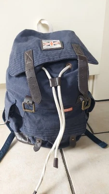 SUPERDRY Rucksack Canvas blau coole Ausstattung,wie NEU - Bild 1 von 4