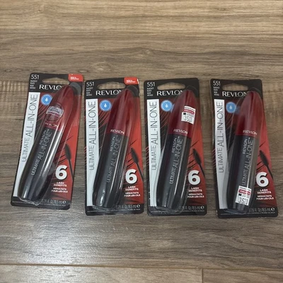 Lot Of 4 Revlon Ultimate All-in-One Mascara  551 Blackest Black Waterproof - Image 1 of 2