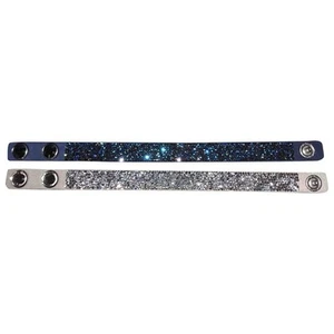 Juego de pulsera de roca con gemas de cristal de Swarovski azul y gris 17 cm - Imagen 1 de 2