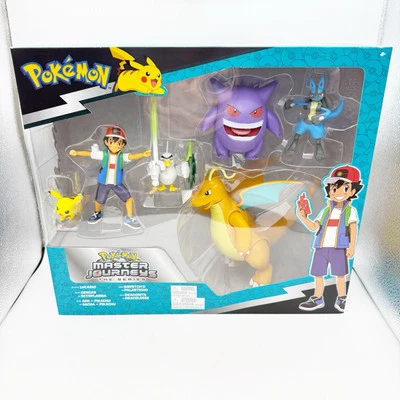 Jazwares Pokemon Master Journeys 5 Pck Figs- Pikachu, Dragonite, Lucario, Gengar - Imagem 1 de 4