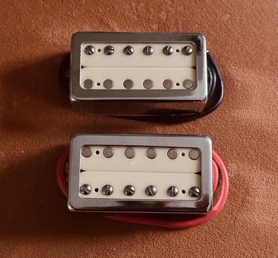 Univox Hi-Flier Style Humbucker Electric Guitar Pickup Set In Cream - Image 1 of 3