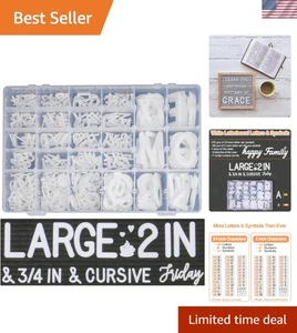 Creative Extra White Letter Set - 559 Pre-Cut Plastic Letters for Felt Boards - Picture 1 of 11