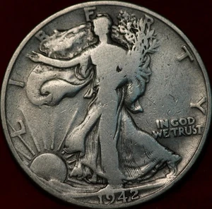 1942-D Denver Mint Silver Walking Liberty Half - Picture 1 of 2
