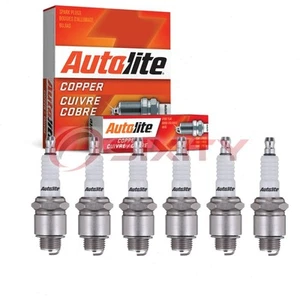 6 pc Autolite Copper Core Spark Plugs for 1947 Oldsmobile F-47 Ignition uh - Picture 1 of 5