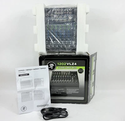 Mackie 1202VLZ4 12-channel Compact Analog Low-Noise Mixer w/ 4 ONYX Preamps MINT - Image 1 of 4