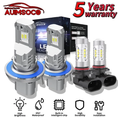 For Ford Explorer Sport Trac 2007-2010 9008&H10 Cool White LED Headlight Bulbs - Imagem 1 de 4