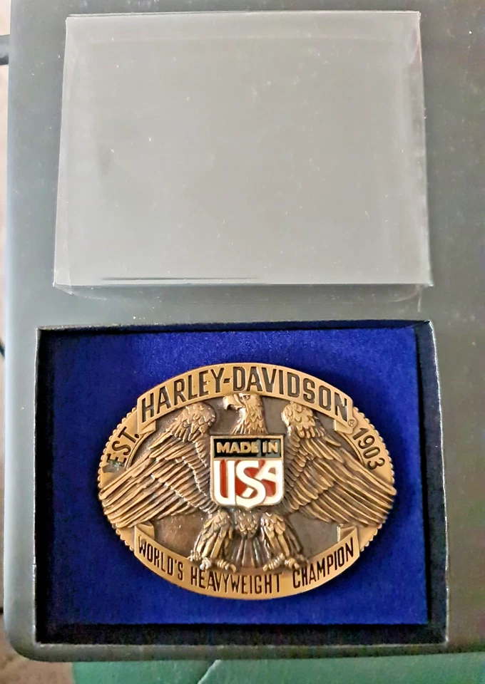 Harley Davidson Belt Buckles 1903 World's Heavyweight Champion USA - image 1 of 1