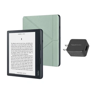 Kobo Sage eReader Bundle with Green SleepCover and AC Adapter | 8 - Picture 1 of 4