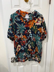 Denim & Flower Ricky Singh - Men's - Short Sleeve Hawaiin Shirt - XL - Floral - Picture 1 of 5